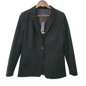 Banana Republic Womens Black Long and Lean Single Button Blazer Size 8 NWT